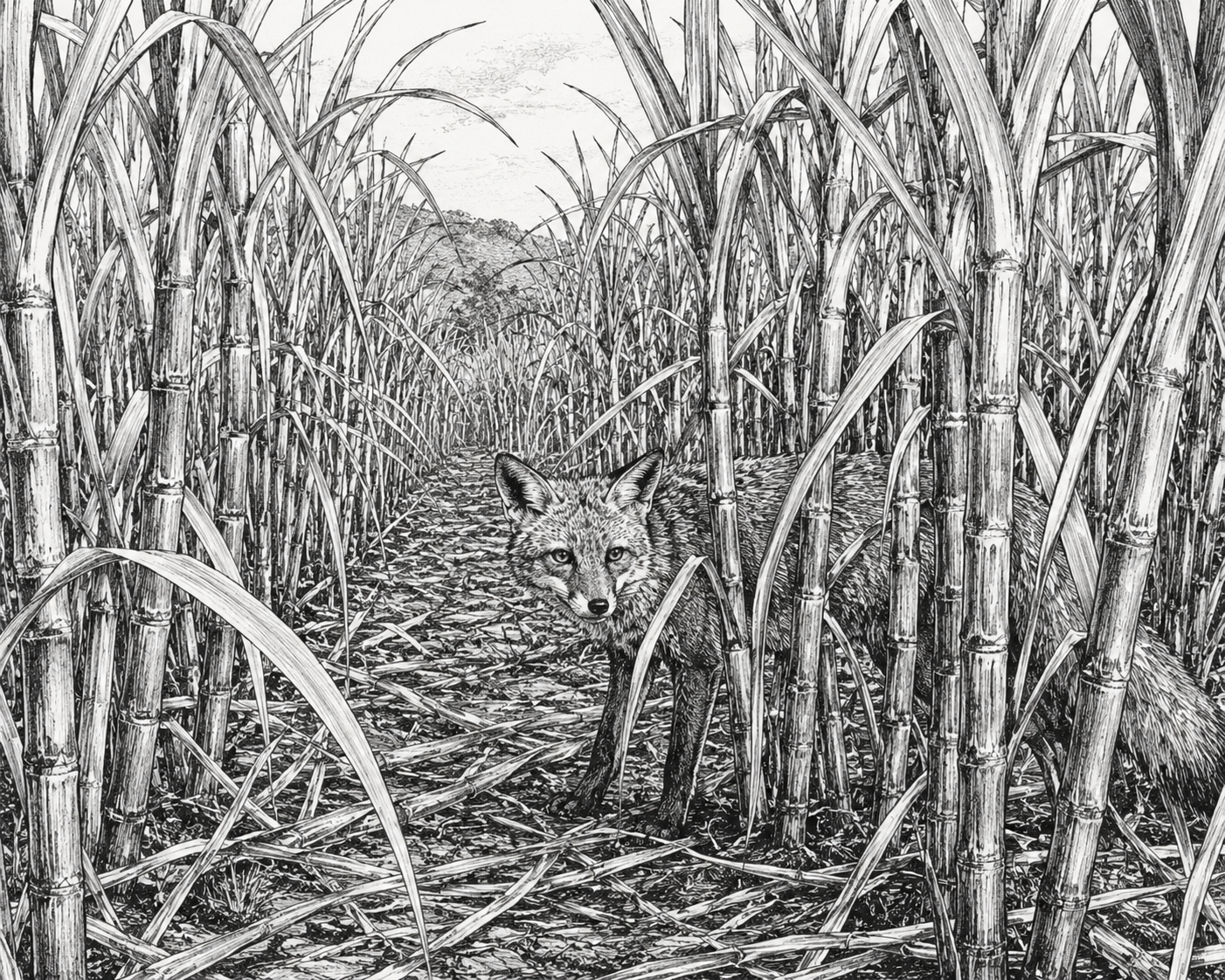 Sugarcane cultivation and foxes